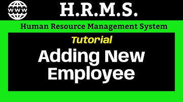 how to add new employee HMRS