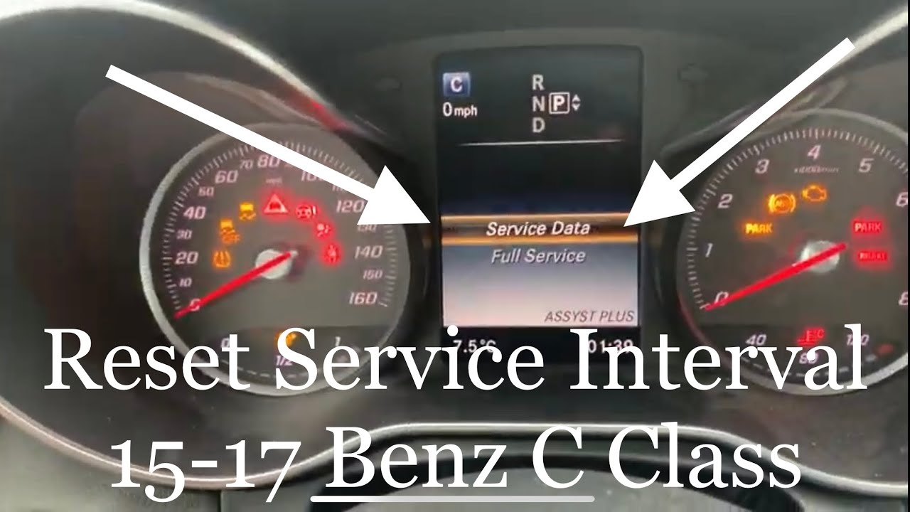 2015-2017 Mercedes Benz C Class W205 Reset Service Interval How To 2016