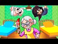 Bebe noob se esconde de la abuela malvada  bebe noob y noobsi escapan granny simulator