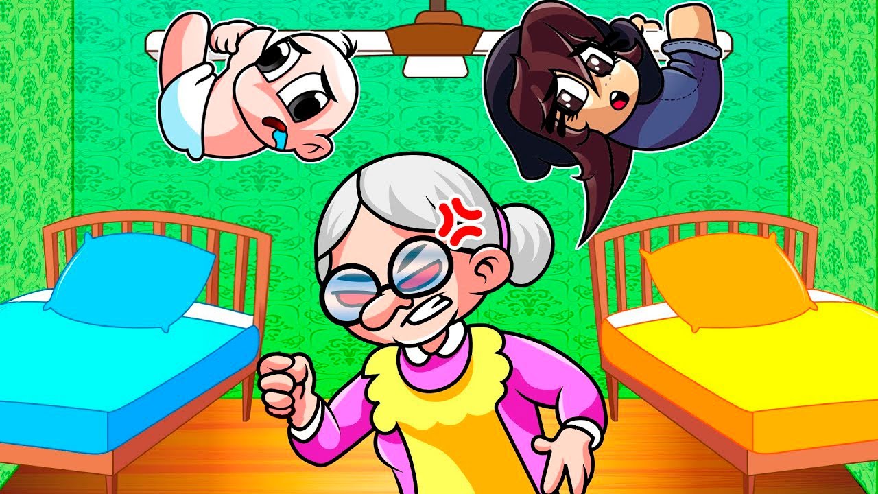 BEBÉ NOOB SE ESCONDE DE LA ABUELA ENFADADA... 😡 BEBÉ NOOB Y NOOBSI ESCAPAN GRANNY SIMULATOR