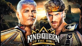 Cody Rhodes vs. Logan Paul WWE King & Queen of the Ring - Full Match | Champion vs. Champion Match