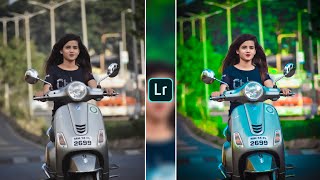 🔥Lightroom Green And Blue Tone Photo Editing | Scooty Photo Editing | Lightroom Tutorial screenshot 2