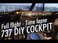 Full flight  time lapse  home cockpit  msfs 2020  ekvg bikf  boeing 737  4k