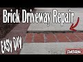 How to Repair an Unlevel Brick Concrete Driveway DIY
