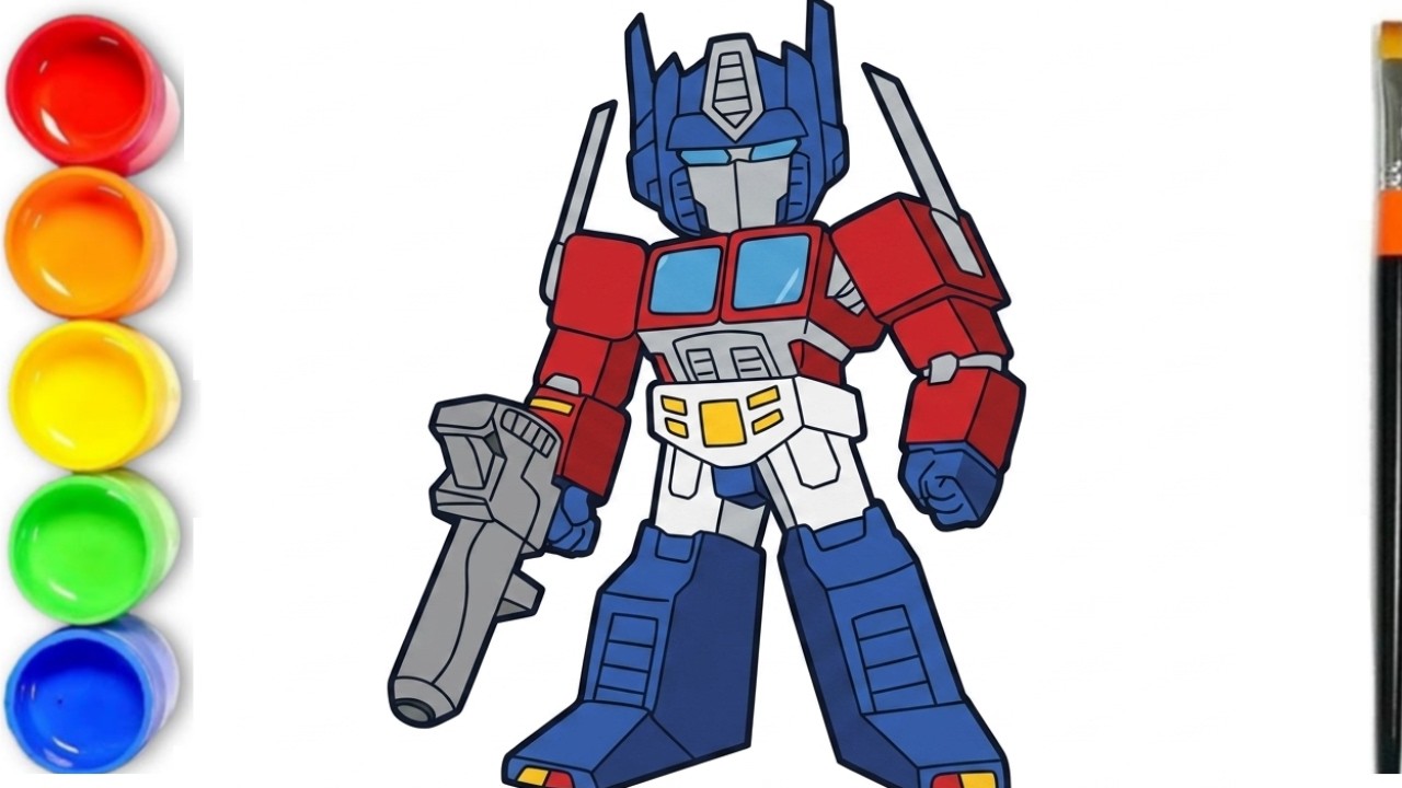 How to Draw Optimus Prime From Transformers Step By Step - YouTube