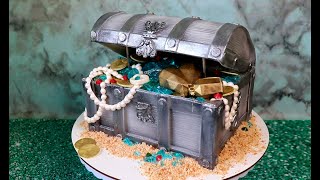 Торт - Серебряный Сундук Сокровищ / Пиратский торт