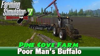 Farming Simulator 17 | Pine Cove Farm ep15 | Poor Mans Buffalo