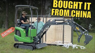 Unboxing & Testing my ELECTRIC miniexcavator from China!