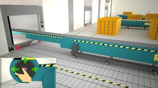 Telescopic conveyor System Animation HD