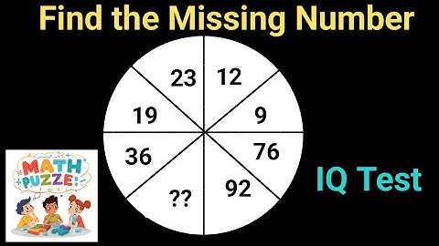 Can you find the missing number? I Math Puzzle I IQ Test I Intelligence Test I Brain Power Test 