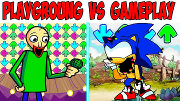 FNF Character Test | Gameplay VS Playground | Corrupted Sonic | Baldi | Flippy | Cartoon Cat