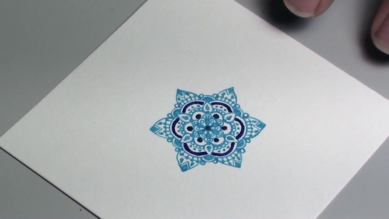 Mandala Timelapse: Light Blue Peacock