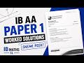 IB Math AA SL/HL May 2026 Paper 1 Q5 Worked Solution (Sneak peak)