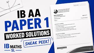IB Math AA SL/HL May 2026  Paper 1 Q5 Worked Solution (Sneak peak)