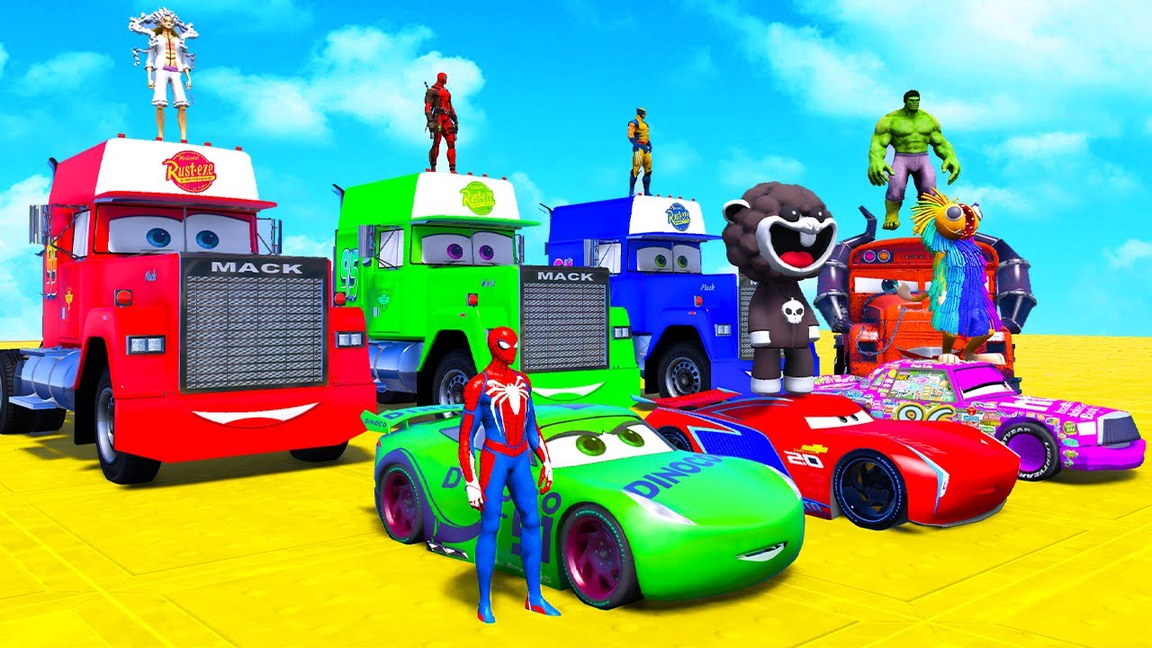 GTA 5 SPIDER MAN Super Car Racing Challenge Stunt Homem aranha de avião a jato