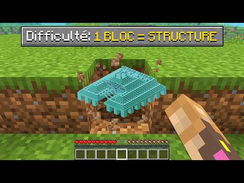 Finir Minecraft mais chaque bloc CASSÉ fait spawn UNE STRUCTURE..
