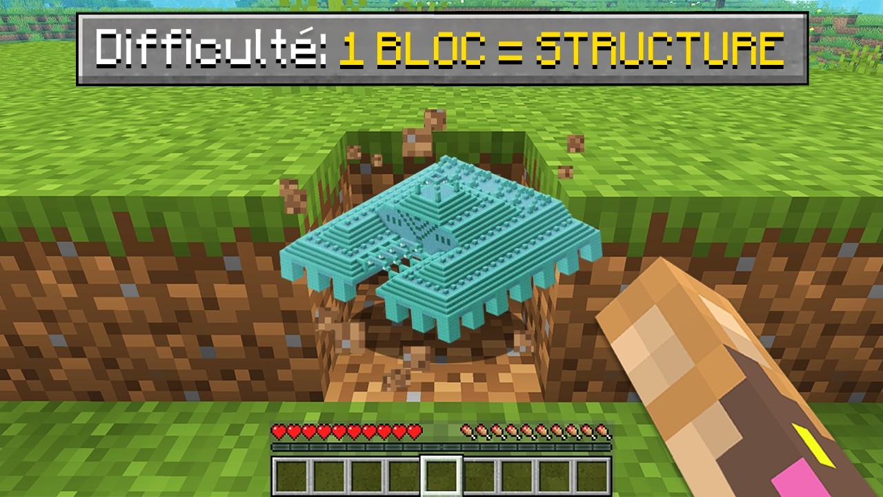 Finir Minecraft mais chaque bloc CASSÉ fait spawn UNE STRUCTURE..