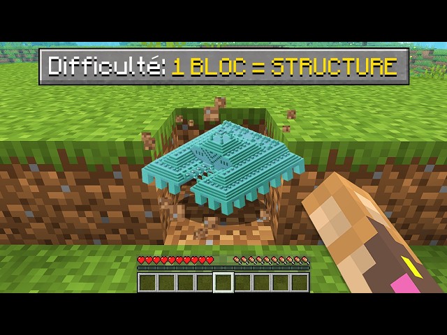Finir Minecraft mais chaque bloc CASSÉ fait spawn UNE STRUCTURE..