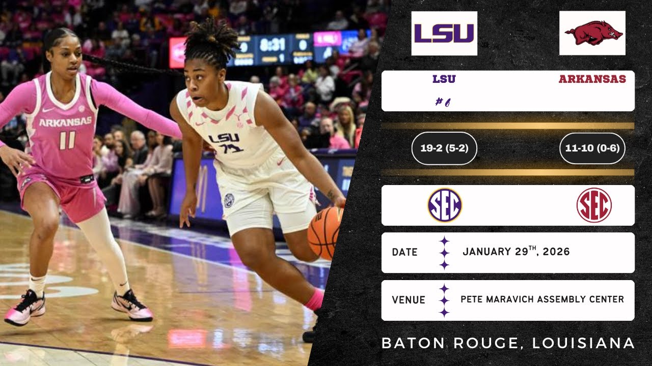 № 6 LSU против Арканзаса | SEC | 29.01.2026