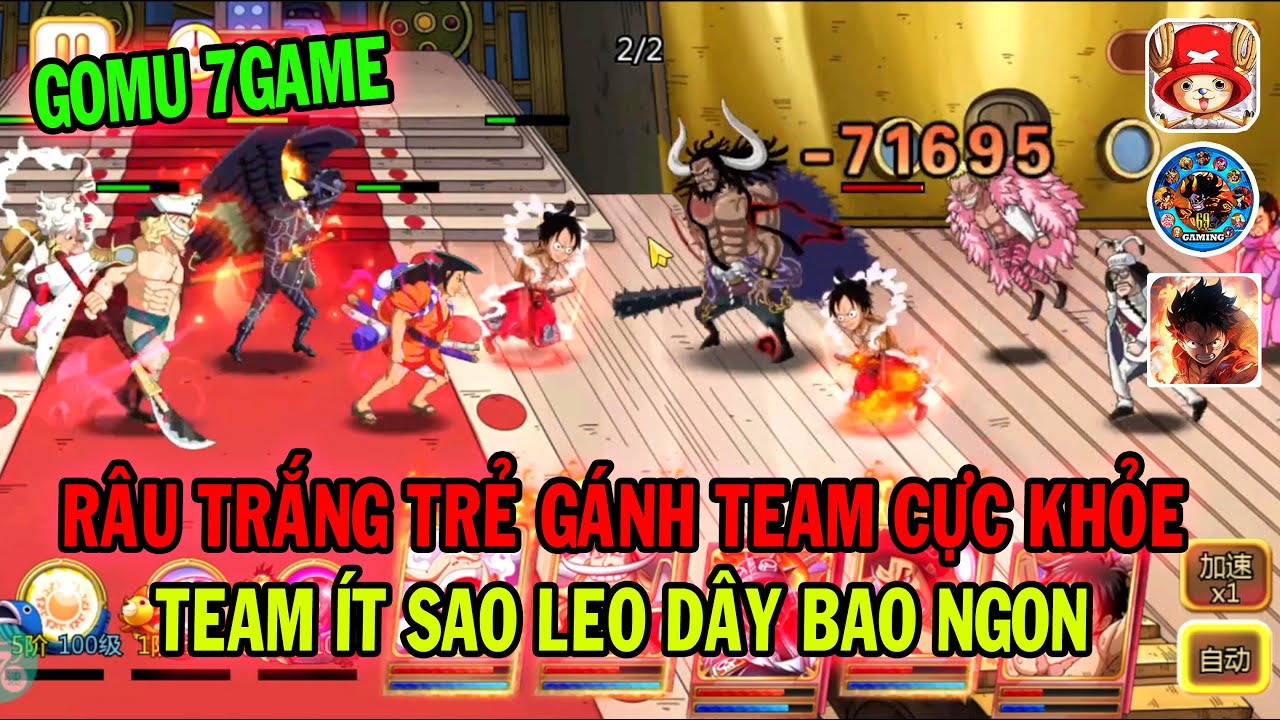 RÂU TRẮNG TRẺ BAO GÁNH TEAM LEO DÂY GOMU SUNNY PIRATE LEGENDS 7GAME ...