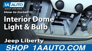 How To Replace Interior Dome Light and Bulb 02-07 Jeep Liberty - YouTube