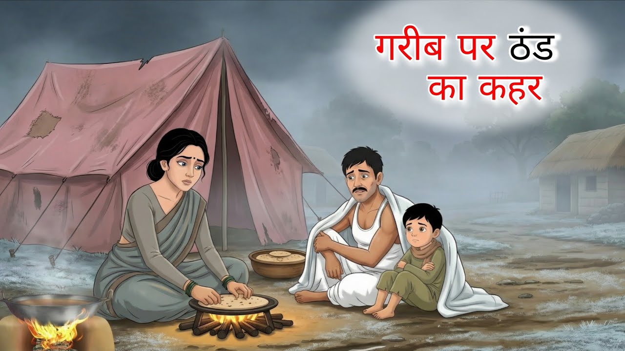 गरीब माधव पर ठंड का कहर | Gareeb Madhav par Thand ka Kahar | hindi kahani | moral story hindi 
