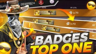 BADGES TOP ONE 😎