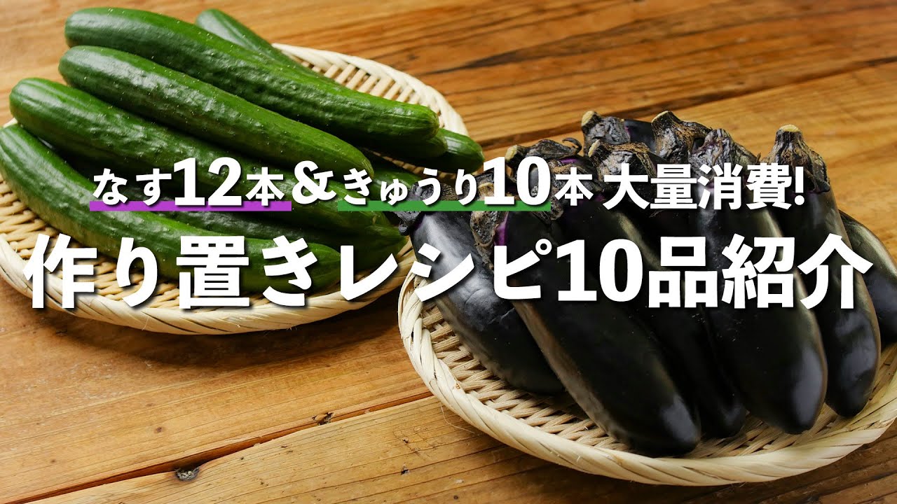 この夏試したい！なす12本&きゅうり10本 大量消費！作り置きレシピ10品 