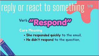 Respond — Clear English Usage in 8 Slides