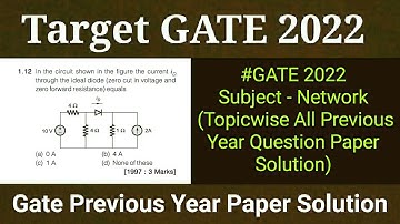 GATE 2022 Network previous year question papers solutions electronics and communication engineering