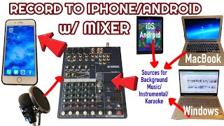 Make Song Cover or Record to a Phone using MIXER and Condenser Mic