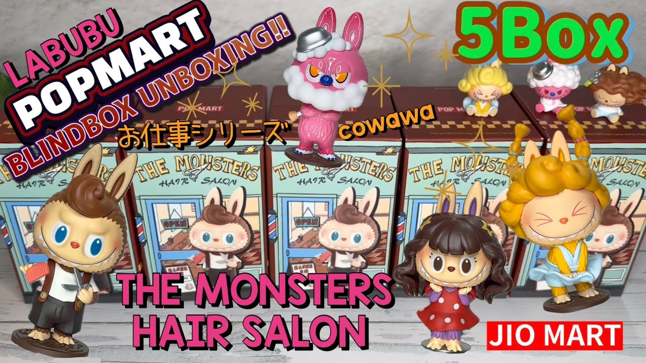 LABUBU Hair Salon] THE MONSTERS Hair Salon series 5 Boxes unboxing
