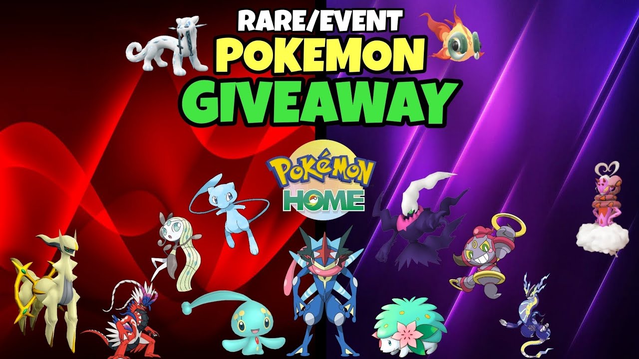 Pokemon HOME: Ash-Greninja, Hoopa, Meloetta, Shiny Manaphy/Darkrai & More Giveaway GTS/DIRECT Trades