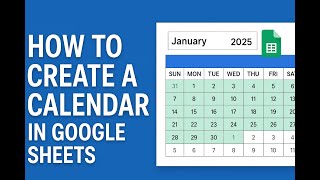 How to Create a Calendar in Google Sheets (Step-by-Step Tutorial)  #excel #excelformulas #exceltips