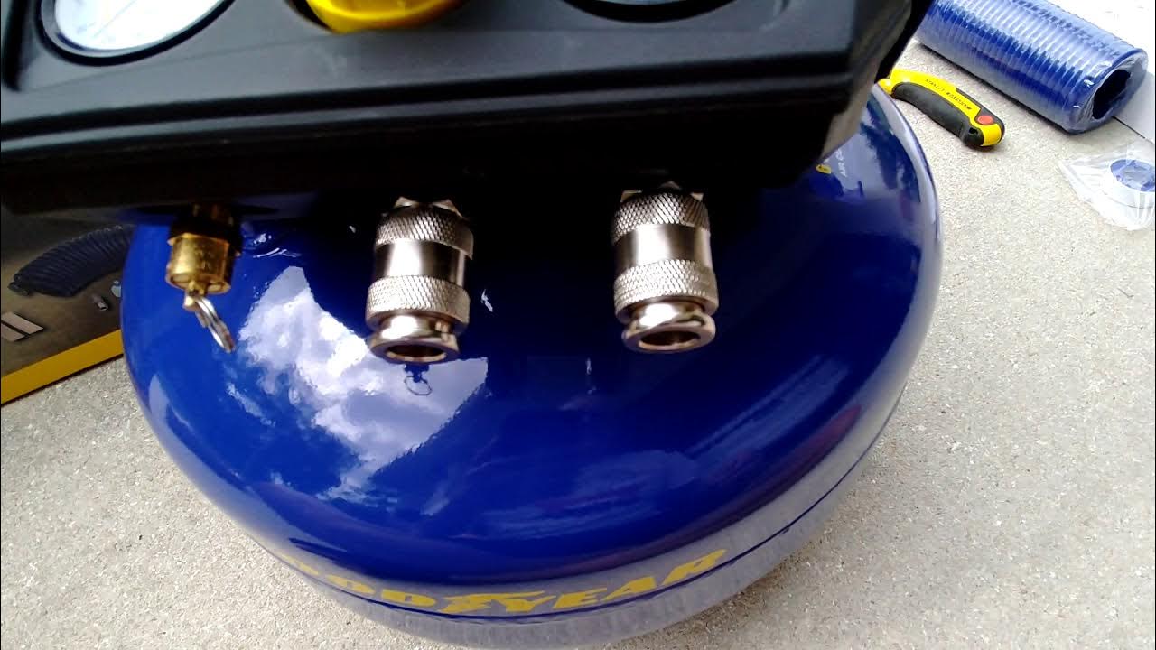 Goodyear pancake air compressor. YouTube
