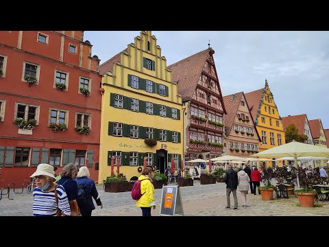 Romantic Medieval Town in GERMANY, Dinkelsbühl • Real Time Virtual Walking Tour Ambiance in 4K ASMR