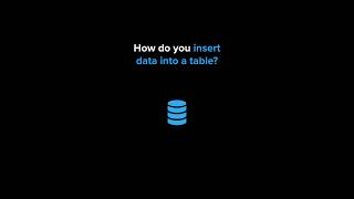 How to Insert Data Into a Table in SQL? | SQL Shorts