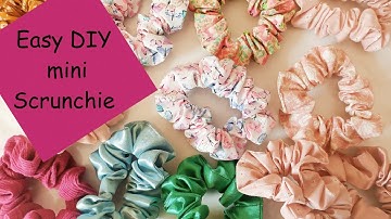How to make a mini Scrunchie ( burrito Method ) - EASY DIY SCRUNCHY