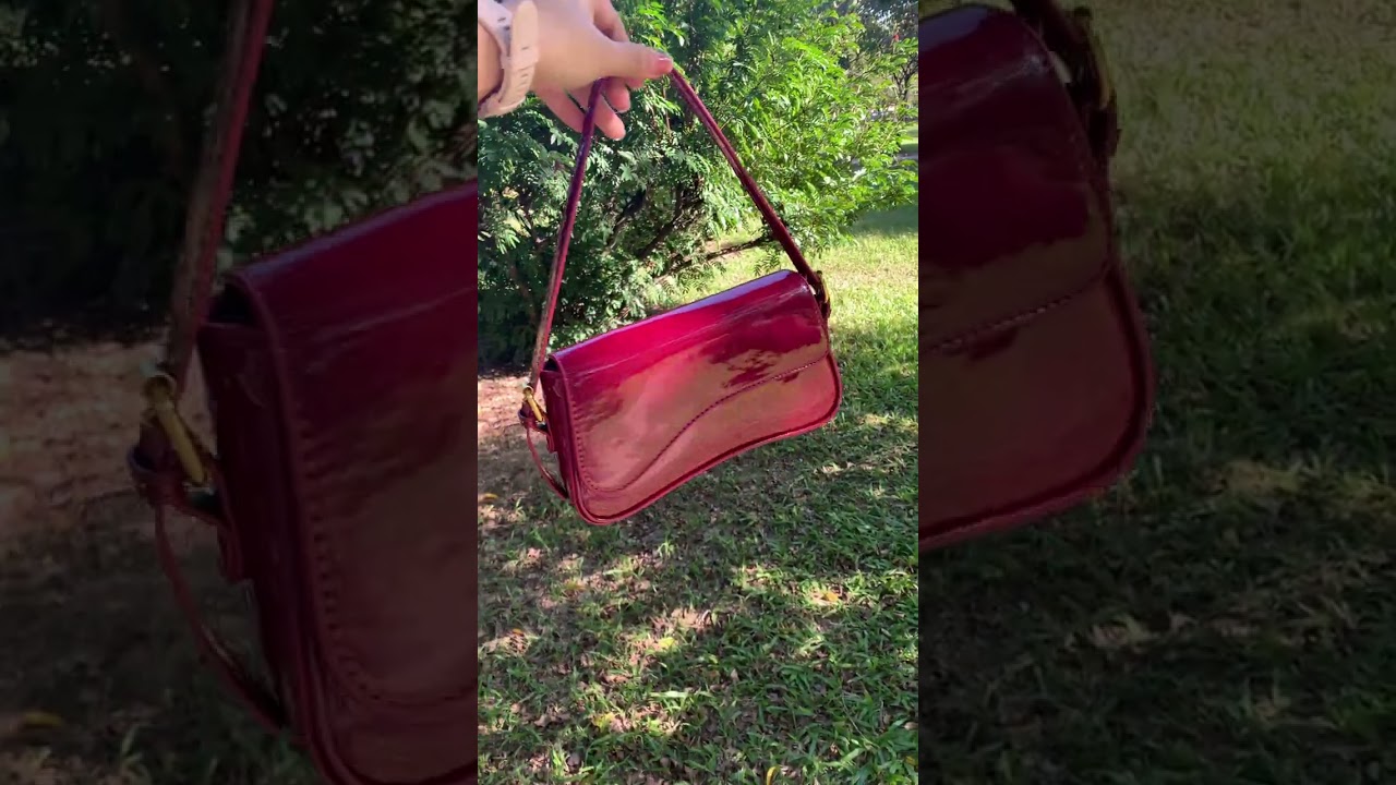 Elevate your style with a red leather bag 
