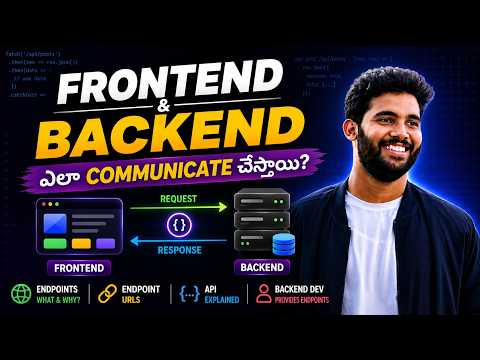 How Frontend & Backend Actually Communicate? 🤯 | APIs & Endpoints Explained in Telugu