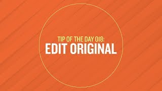 Tip 018 - Edit Original in After Effects Tip 018 - Edit Original in After Effects