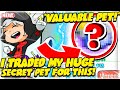 TRADING MY HUGE SECRET PET 🥳 FRIEND WITH HIS "SENTIMENTAL VALUE PET❗" BIG WIN PET SIMULATOR X 😍❗#86