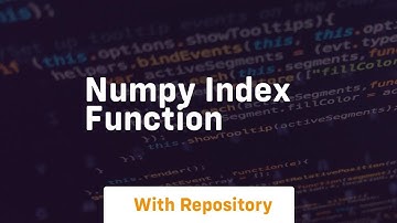 numpy index function