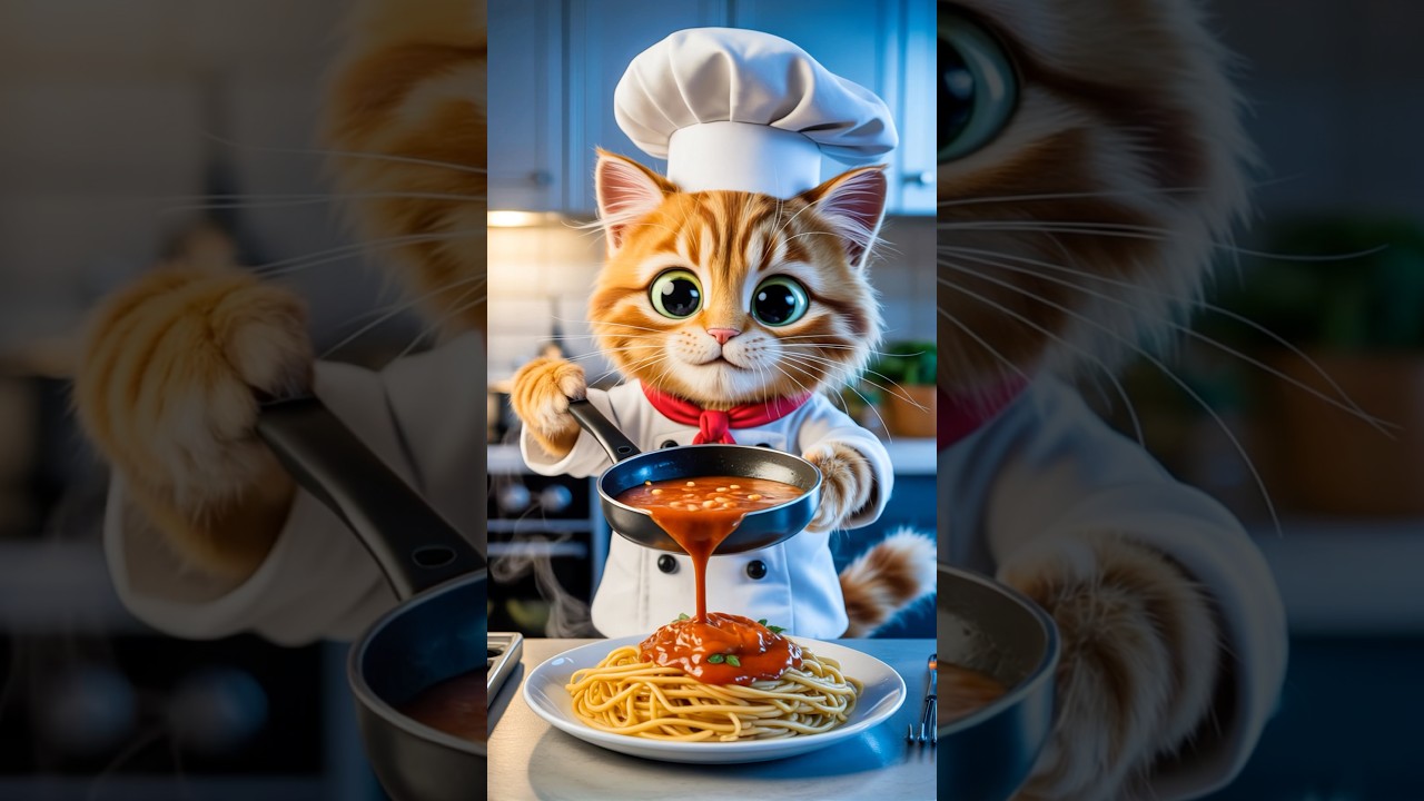 Chef Cat’s Easy and Tasty Spaghetti Recipe 👨‍🍳🍝