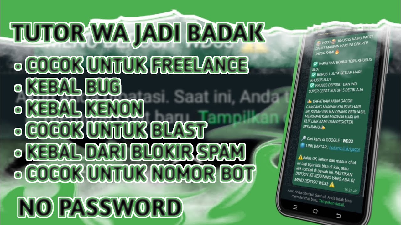 TUTORIAL WA JADI BADAK TERBARU 2025 || KEBAL ΚΕΝΟΝ || ΚΕBAL BAN || KEBAL BLOKIR SPAM || KEBAL BUG🔥