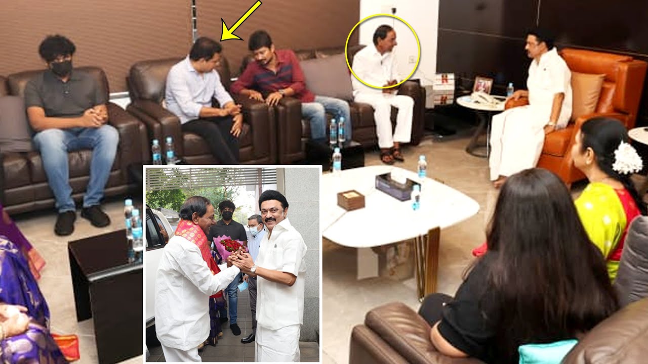 CM KCR And KTR At Tamil Nadu CM MK Stalin Home | Udhayanidhi Stalin ...
