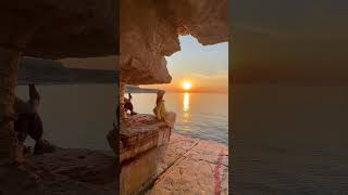 日落时的氛围总是令人着迷#长岛大黑山岛 #一座未开发的浪漫海岛 #父母爱情故事发生地 #烟台 #海边日落晚霞