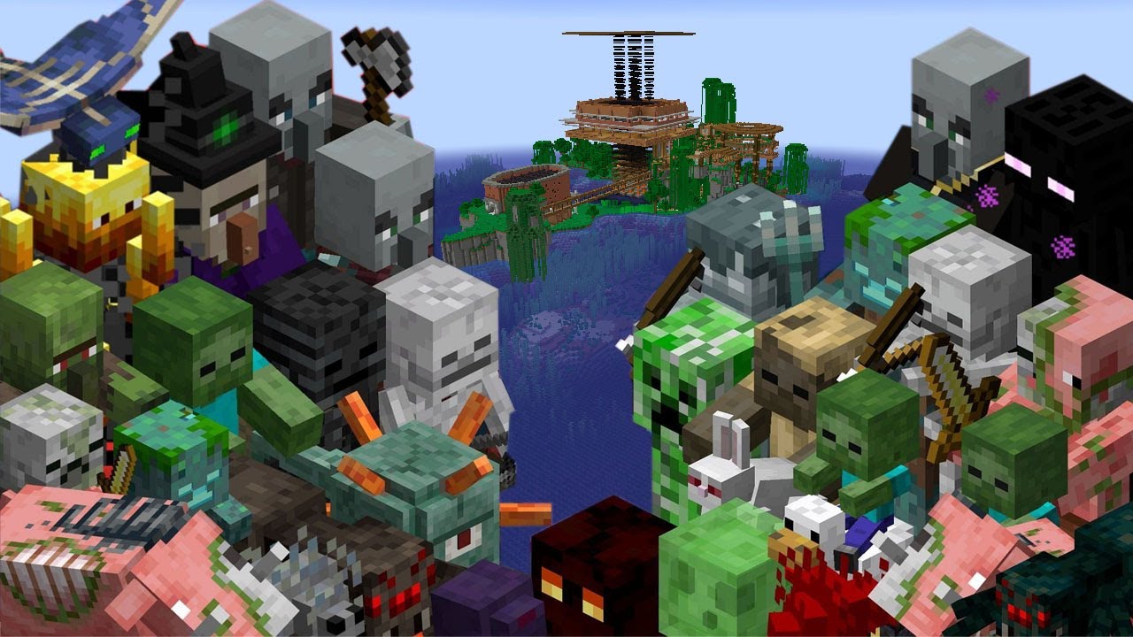 I Collected Every Regular Hostile Mob in Minecraft - YouTube
