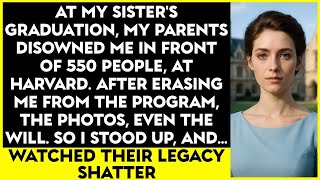 At My Sister’s Graduation, My Parents Disowned Me—Then Screamed When I Unveiled Their Secret.