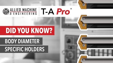 Did You Know T-A Pro® drill bodies come in 4 diameters for better rigidity?